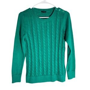 Talbots Women’s Green Sweater – Small Petite